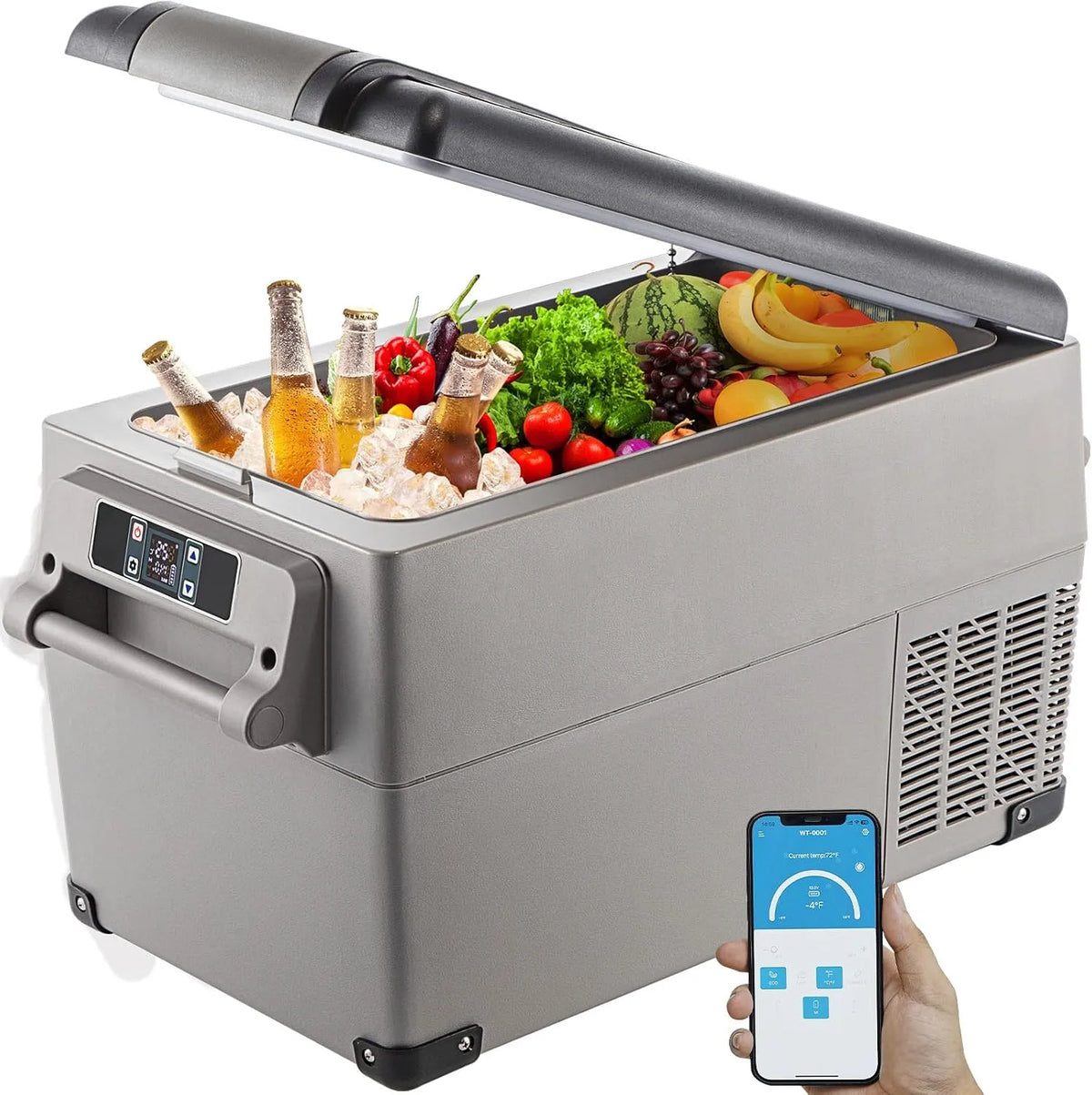 VEVOR Glacière électrique, 35 L, 69, 3x34, 5x38, 1 cm, -20 à 20 °C, écran LCD, voiture, camping, mini frigo portable, Réfrigérateur Portable à