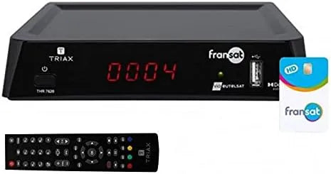 Smart TV, téléviseur, TRIAx THR7620 PC6, TRIAx THR7620 Récepteur TV Satellite HD + Carte PC6 FRANSAT Eutelsat 5W