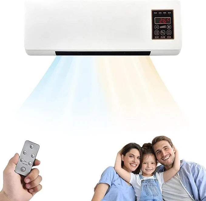 Ventilateur, portable, installation murale, 2 zones de température, 12000 Btu, Refroidissement Et Chauffage Rapides, Température Constante