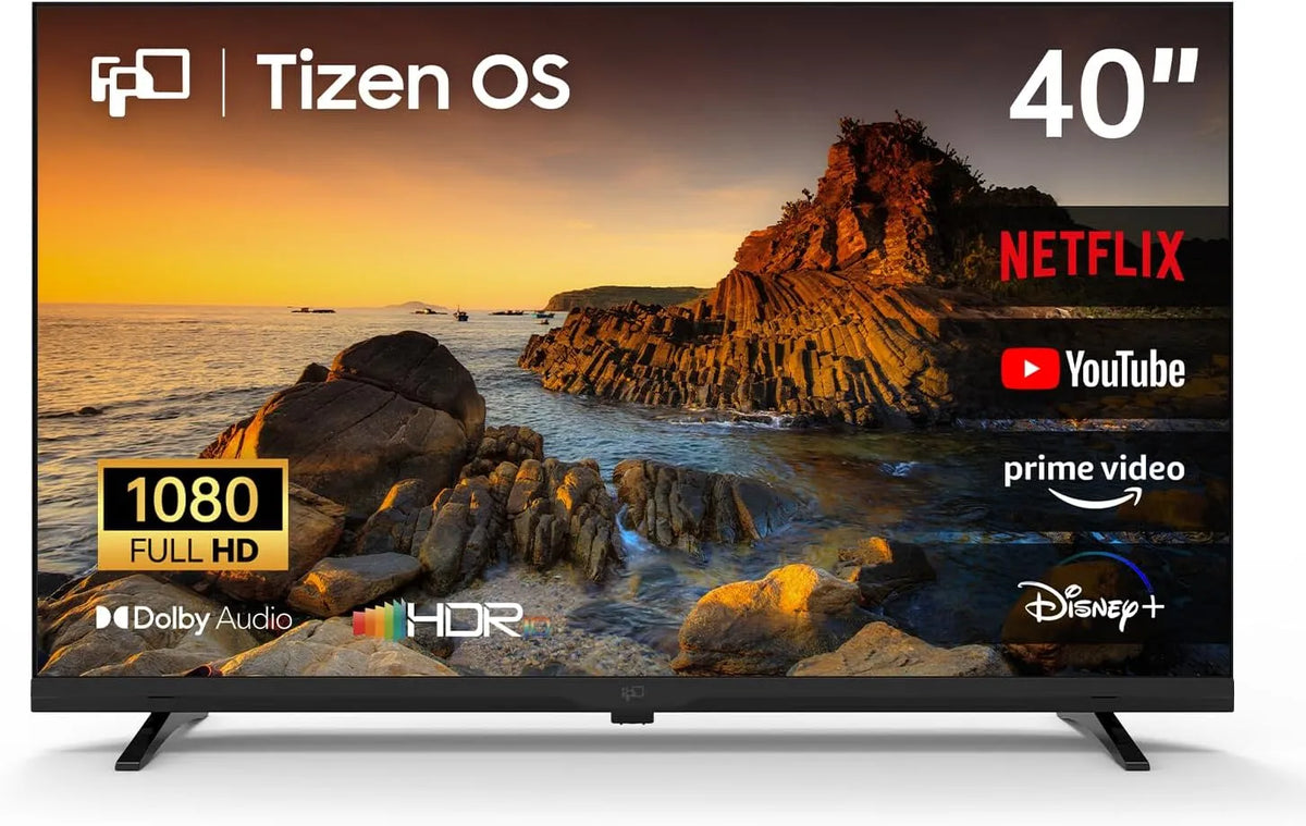 Smart TV 1080p, 40 pouces, téléviseur, HDR, Tizen OS, son Dolby, HDMI, Full HD, Dolby Audio, 102 cm, 350+ chaînes TV gratuites, Miracast, Commande