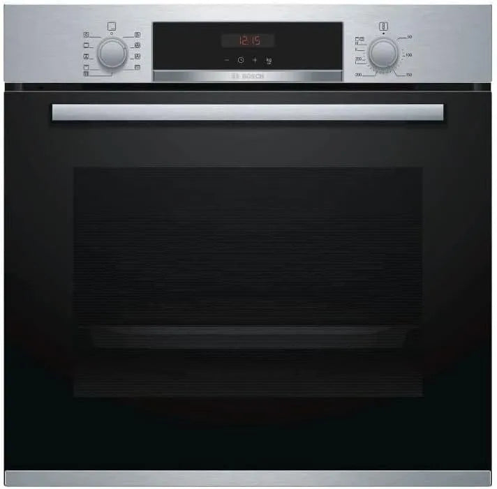 Bosch HBG536ES3 Four électrique, 60 cm, effet 3D, acier, série 6, 3D Hotair, autopilote, assistant de nettoyage