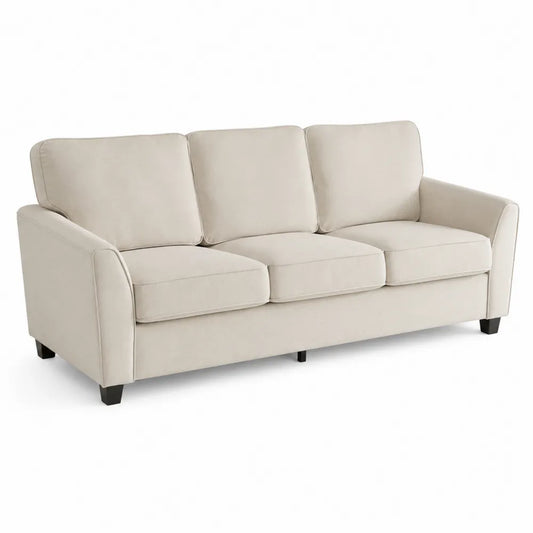Canapé 3 places en tissu beige
