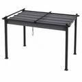 Pergola en aluminium avec toit rétractable 3x4m Gris