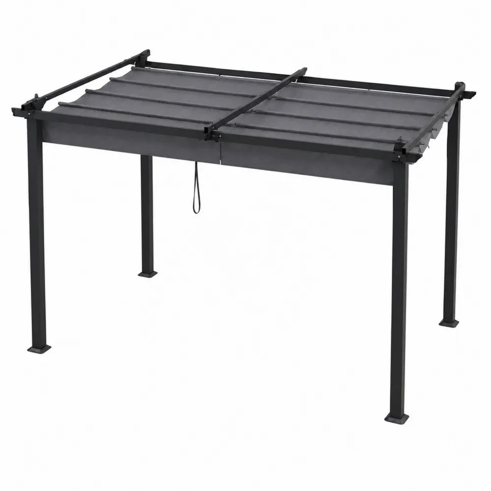 Pergola en aluminium avec toit rétractable 3x4m Gris