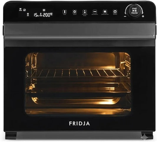 Four électrique F77, 30 L, 18 programmes, acier inoxydable, intérieur inox, Fridja F77 Super Oven Pro 30L, fonction rôtissoire, rapide, puissant