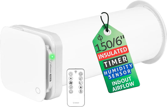 Produit Récupération de Chaleur, Turbionaire Trend HRV 150 WMI Unité VMC Décentralisée à flux alternatif, Télécommande, Isolation thermique et