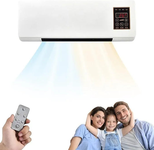 Ventilateur, portable, installation murale, 2 zones de température, 12000 Btu, Refroidissement Et Chauffage Rapides, Température Constante