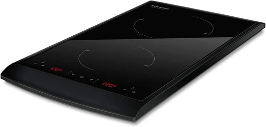 Taurus Plaque à induction, 600 x 310 x 71 mm, 2 foyers, 2900 W, table de cuisson à induction, 2 zones de température, Diamètre jusqu'à 17, 5 cm