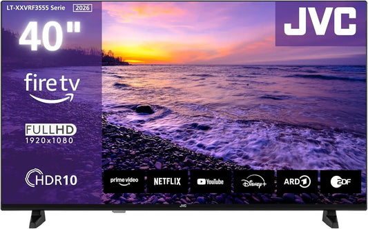 JVC LT-40VRF3555 Smart TV, téléviseur, HDR, triple tuner DVB-T2, S2, Commande vocale Alexa et Triple Tuner, LED, 2026, 40 ′′