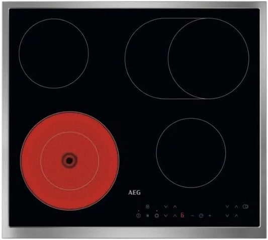 AEG TN64RA06xB Plaque vitrocéramique, 60 cm, 4 foyers, autonome, table de cuisson électrique, régulation précise de la chaleur sur 14 niveaux