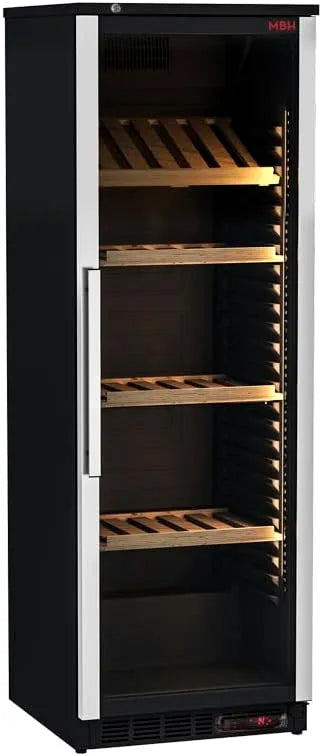 Cave à vin électrique, 400 L, 72 bouteilles, armoire à vin, professionnel, restaurant, MBH