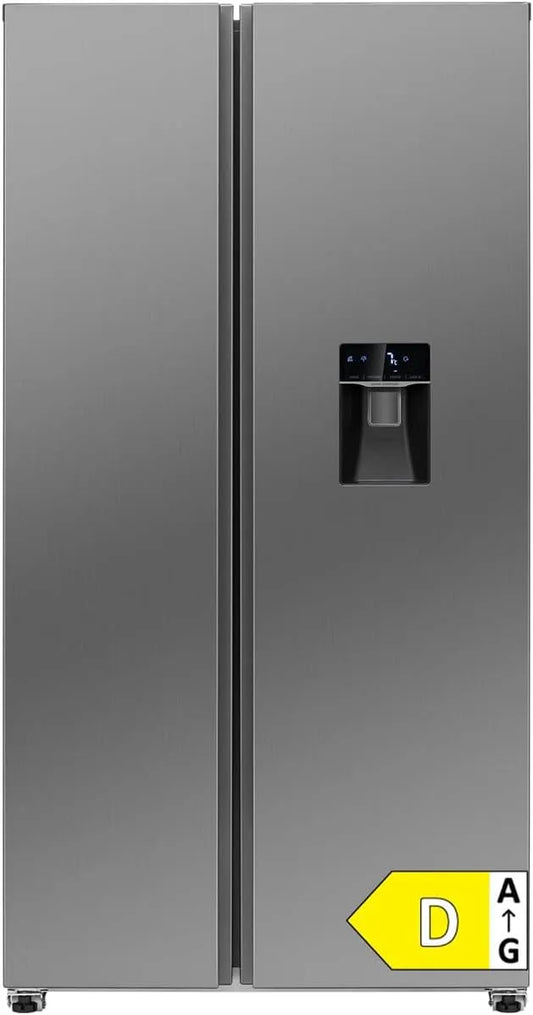 Bomann Congélateur, 439 L, classe énergétique D, éclairage LED, acier inoxydable, armoire congélateur, Inox, grand volume, congélateur intégré