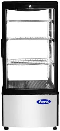 Vitrine réfrigérée, 88 L, professionnel, Atosa Vitrine Réfrigérée Professionnelle de Présentation 4 Faces Vitrées 88 Litres