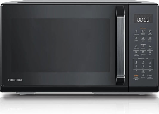 Toshiba MW3-EM23PE Micro-ondes, 23 L, 800 W, four micro-ondes, noir, 11 Niveaux de Puissance, 7 Menus Automatiques, Chauffage Rapide 800W, 23L
