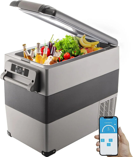 VEVOR 220V/55L Réfrigérateur, 55 L, 69 × 34.5 × 52.4CM, -20 à 20 °C, 220 V, portable, silencieux, panneau numérique, camping