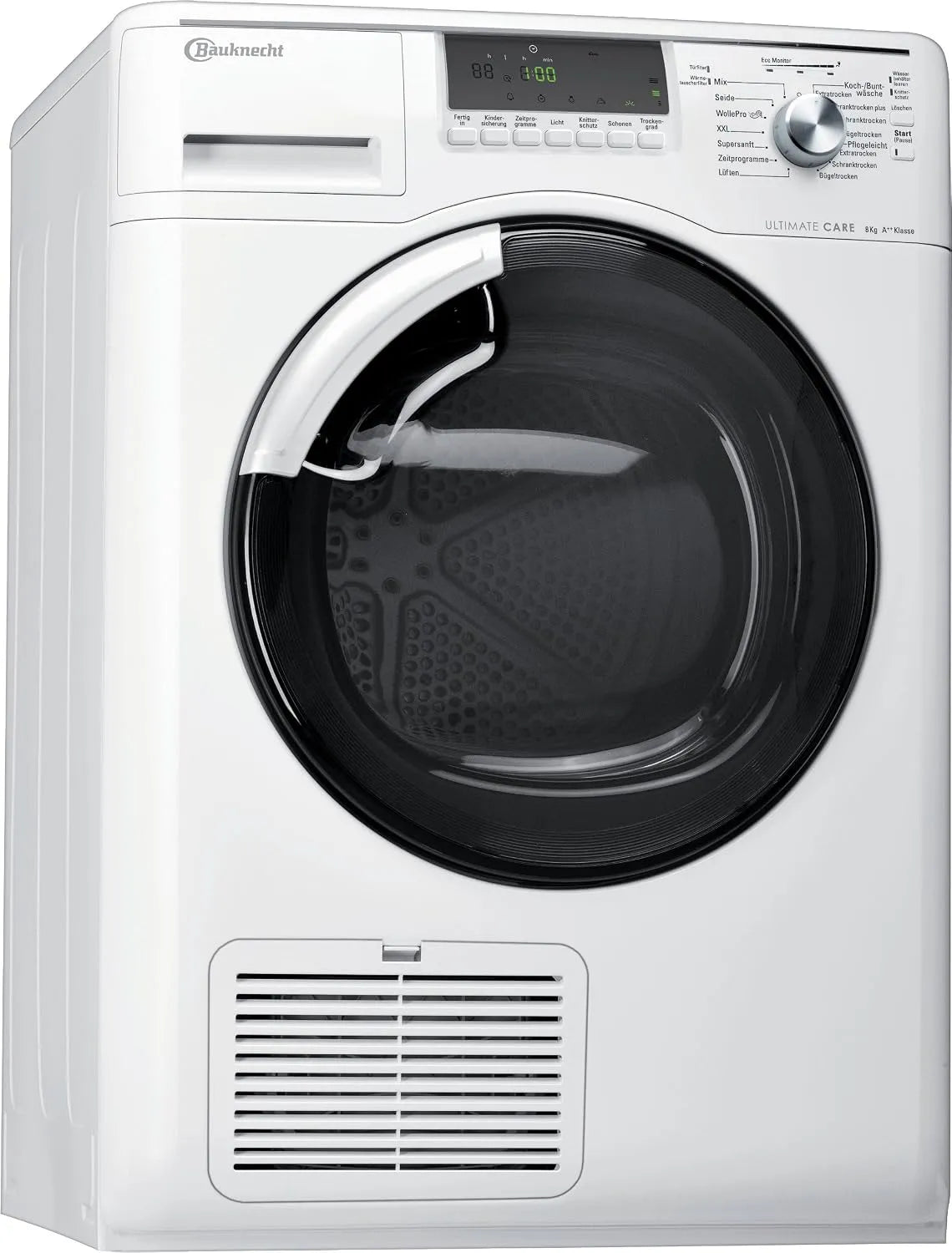 Bauknecht 84A Sèche-linge, 8 kg, EcoMonitor, Bauknecht TK PRO 84A++ Sèche-linge à pompe à chaleur, tambour UltimateCare