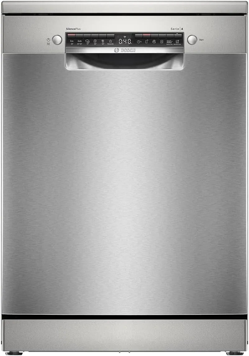 Bosch Serie 4 SMS4EMI06E Lave-vaisselle, 60 cm, pose libre, acier inoxydable, argenté