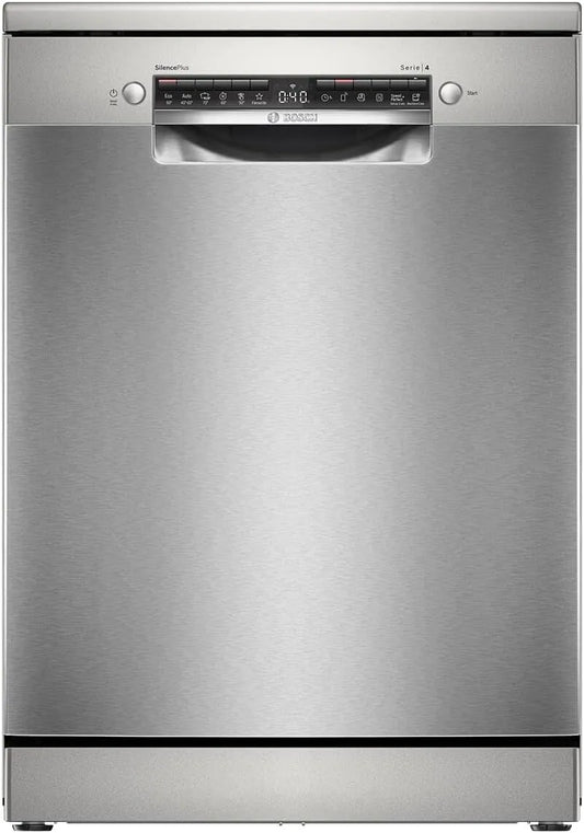 Bosch Serie 4 SMS4EMI06E Lave-vaisselle, 60 cm, pose libre, acier inoxydable, argenté