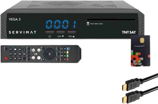 Smart TV, téléviseur, HDMI, Full HD, Pack SERVIMAT Récepteur TV Satellite Full HD + Carte d'accès TNTSAT V6 + Câble HDMI